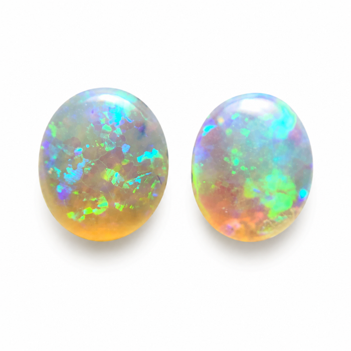 Australian jelly opal matched pair 1.17 carat total loose gemstone - Buy loose or customise