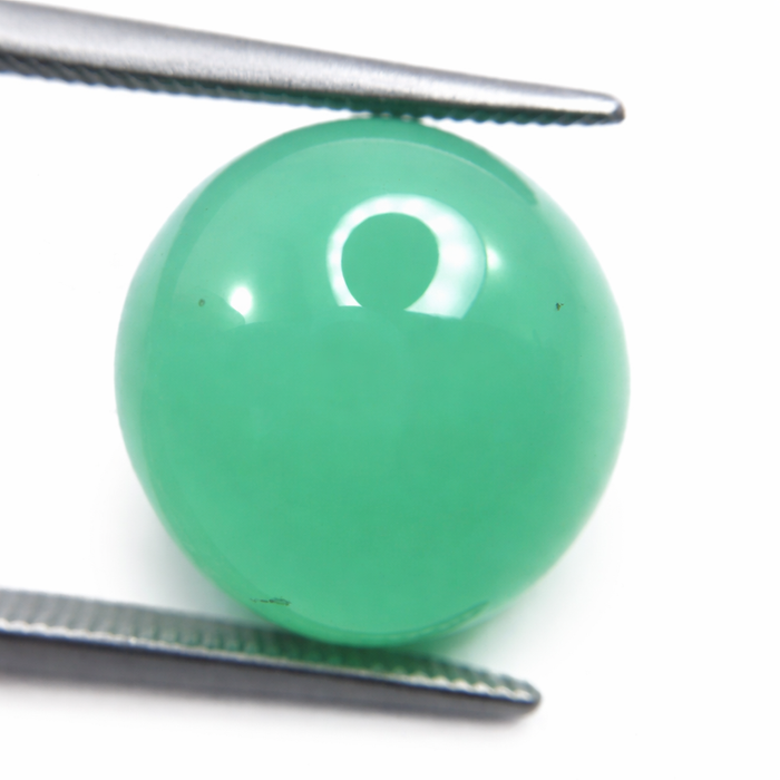 Australian Chrysoprase 7.38 carat round cut cabochon loose gemstone - Buy loose or customise