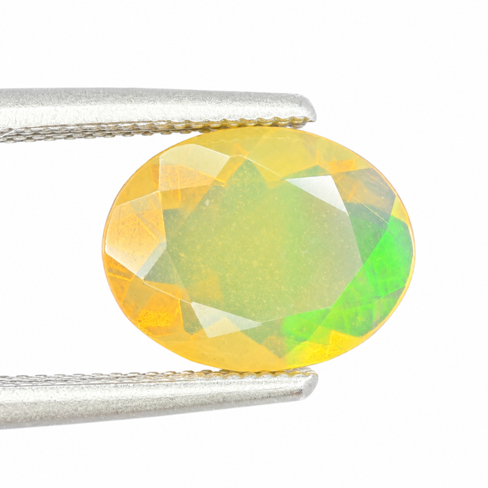 Ethiopian opal 1.28 carat faceted oval cut loose gemstone - Buy loose or make a custom order