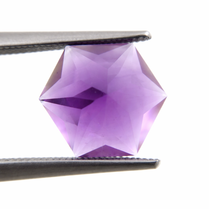 Amethyst pair hexagon cut 7.13 carat loose gemstone - Buy loose or make custom jewelry