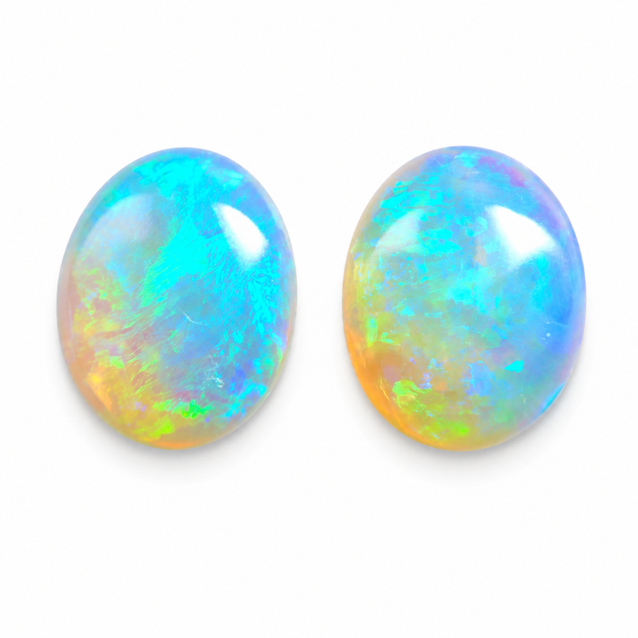 Australian jelly opal matched pair 2.53 carat total loose gemstone - Buy loose or customise