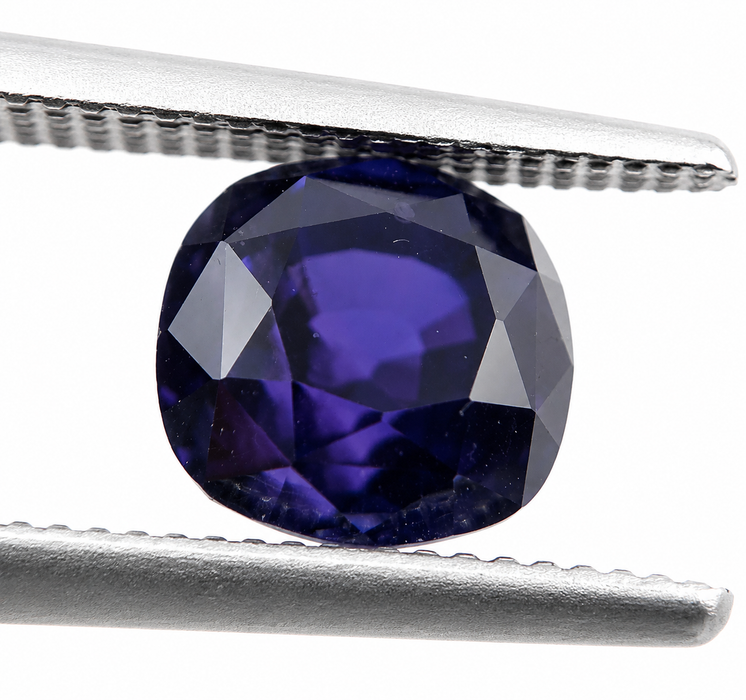 Blue Purple color change Sapphire 2.00 carat 6.63x6.24x5.17mm square cushion cut