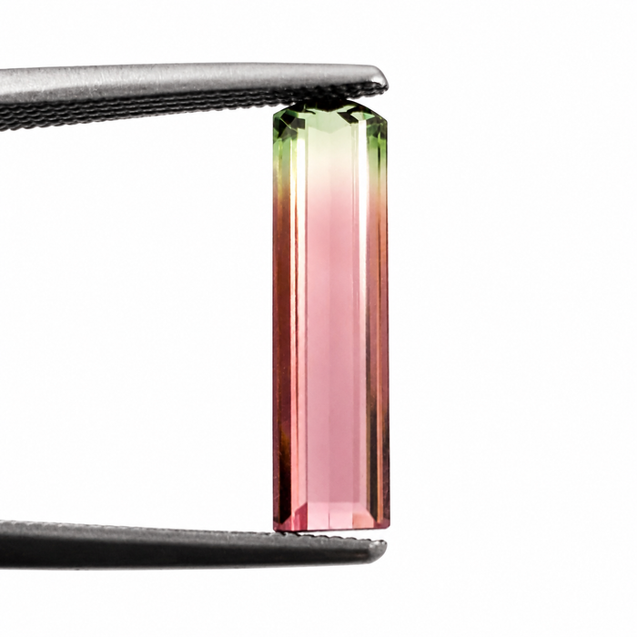 Watermelon tourmaline fancy baguette cut 1.73 carat loose gemstone - Buy loose or customise