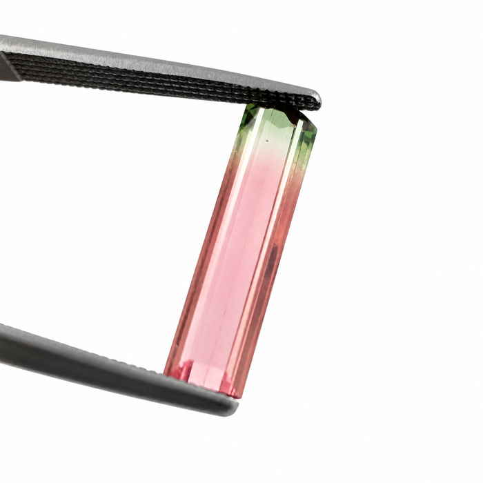 Watermelon tourmaline fancy baguette cut 1.73 carat loose gemstone - Buy loose or customise
