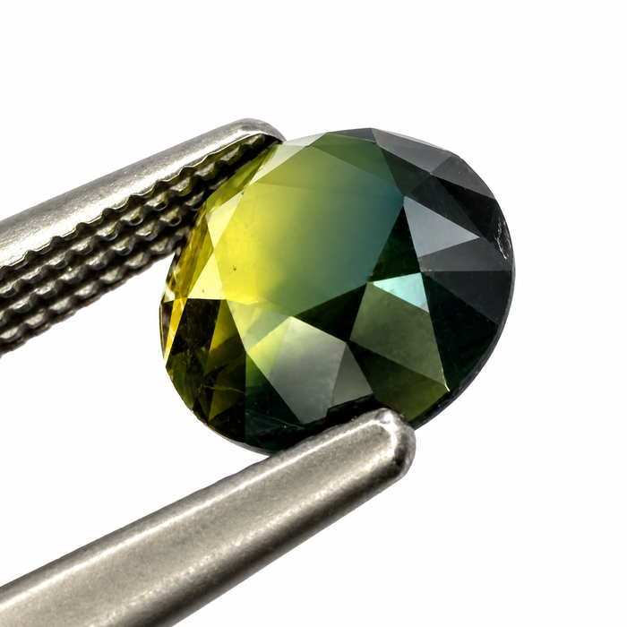 Australian Parti sapphire 1.05ct round rose cut loose gemstone - Buy loose or customise