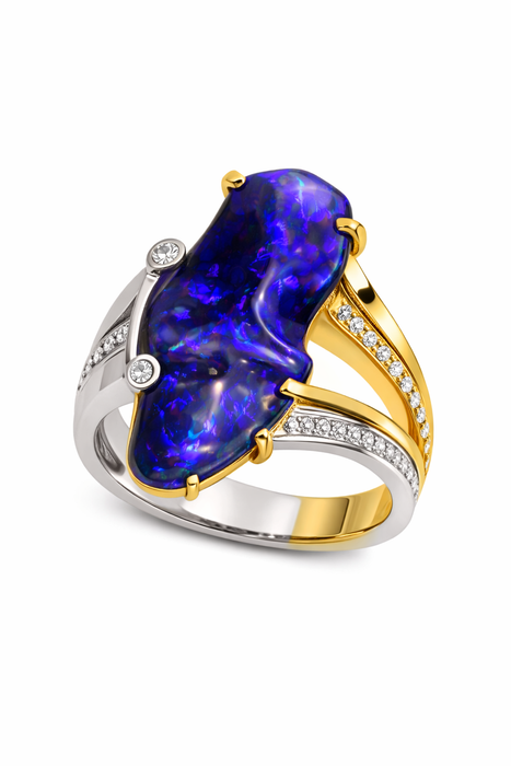 Australian jelly opal 22.94 carat loose gemstone - Carving by Daniela L'Abbate