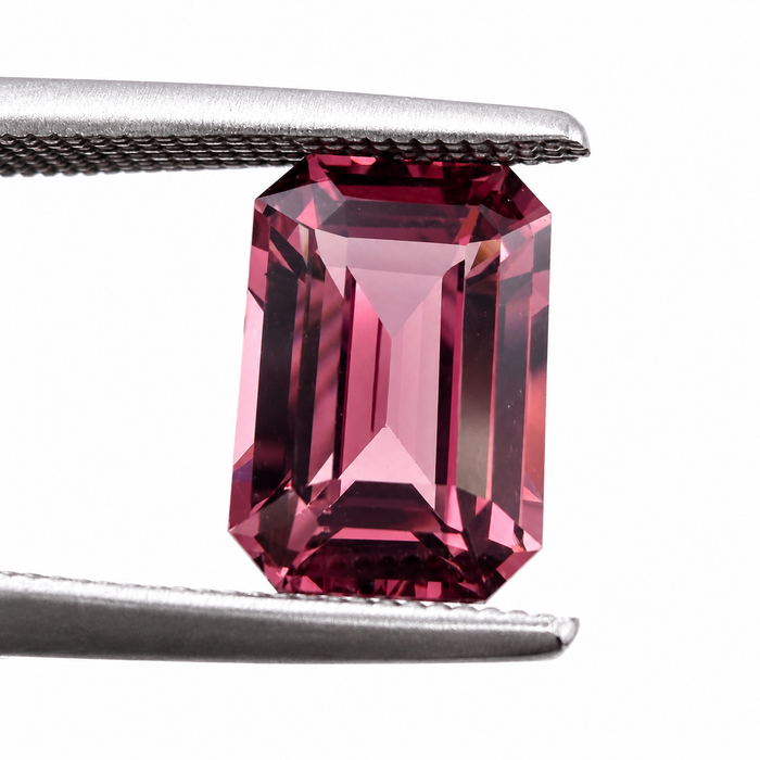 Pink Tanga garnet emerald cut 2.22 carats loose gemstone - Buy loose or customise