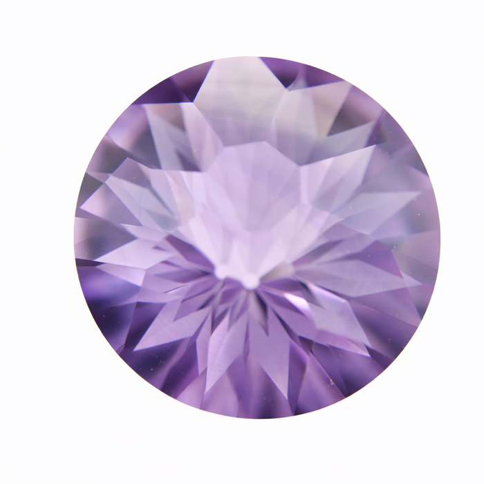Amethyst unique German laser flower mixed cut 10.60 carat loose gemstone - Buy loose or customise