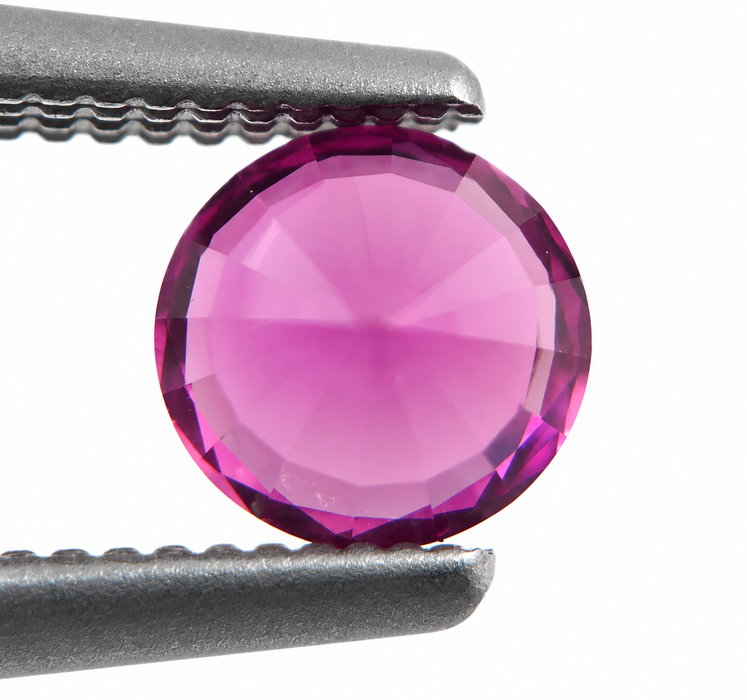 Pink Sapphire round cut 4.67x3.10mm 0.57 carats