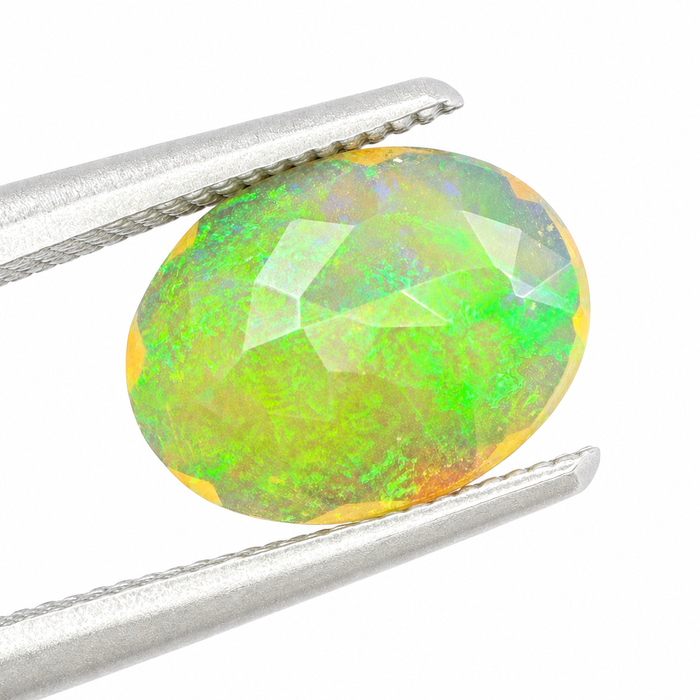Ethiopian opal 1.07 carat faceted oval cut loose gemstone - Buy loose or make a custom order