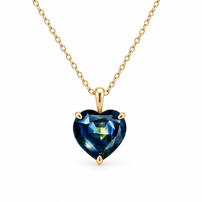 Pharaoh’s eye Australian Parti Sapphire heart cut 4.28 carats - Buy loose or customise