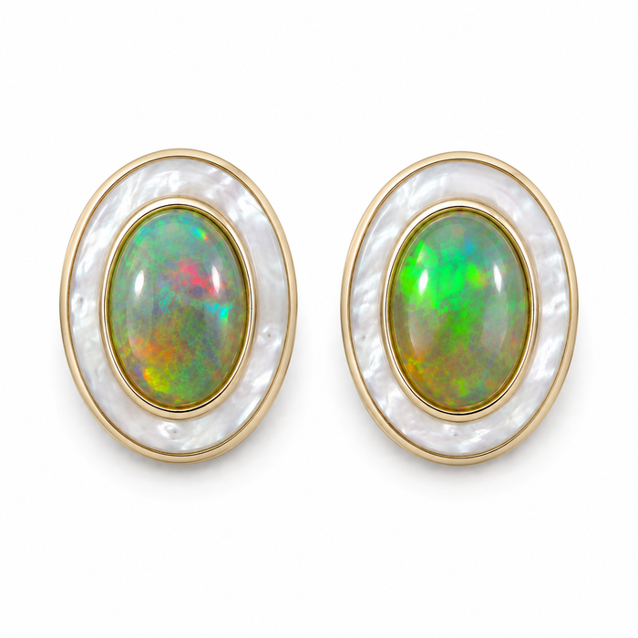 Australian jelly opal matched pair 3.16 carat total loose gemstone - Buy loose or customise