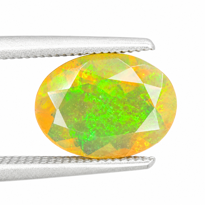 Ethiopian opal 1.07 carat faceted oval cut loose gemstone - Buy loose or make a custom order