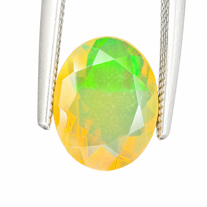 Ethiopian opal 1.28 carat faceted oval cut loose gemstone - Buy loose or make a custom order
