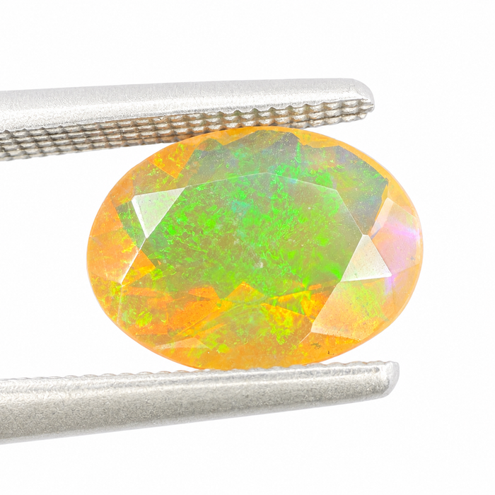 Ethiopian opal 1.07 carat faceted oval cut loose gemstone - Buy loose or make a custom order
