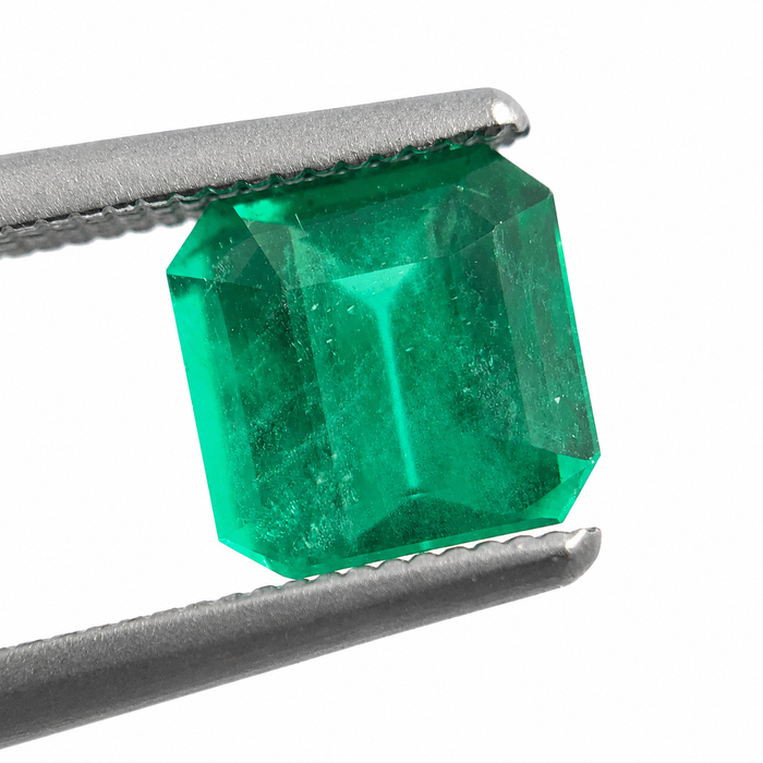 Emerald 0.97 carats Square emerald cut loose gemstone