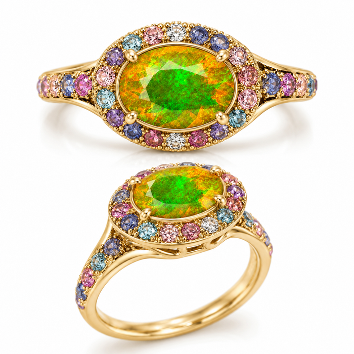 Ethiopian opal 1.07 carat faceted oval cut loose gemstone - Buy loose or make a custom order