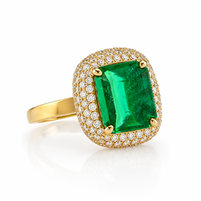 Emerald 0.97 carats Square emerald cut loose gemstone