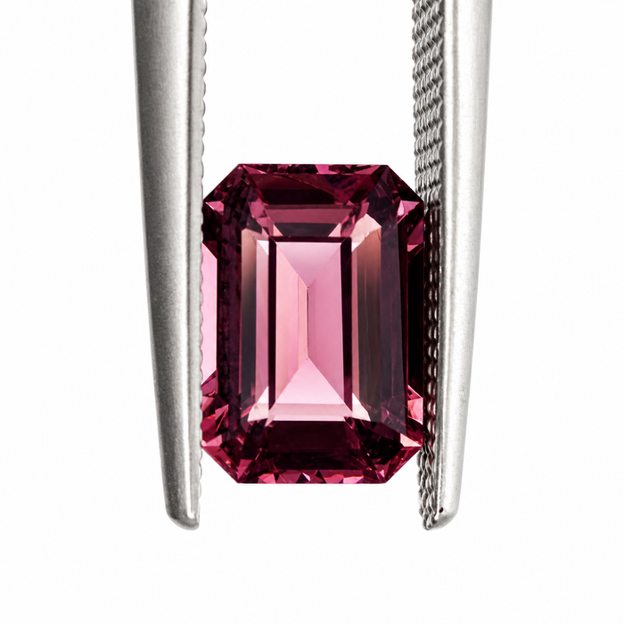Pink Tanga garnet emerald cut 2.22 carats loose gemstone - Buy loose or customise