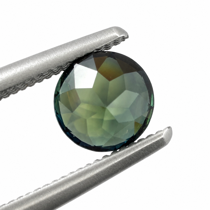Australian Dark Teal sapphire 0.83 round brilliant cut loose gemstone - Buy loose or customise