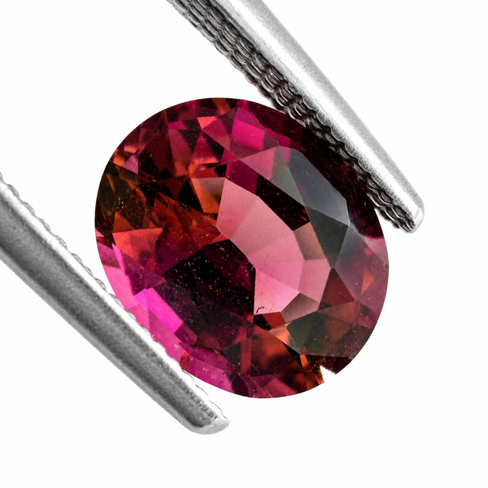 Pink orange sunset tourmaline fancy oval cut 1.28 carats loose gemstone - Buy loose or customise