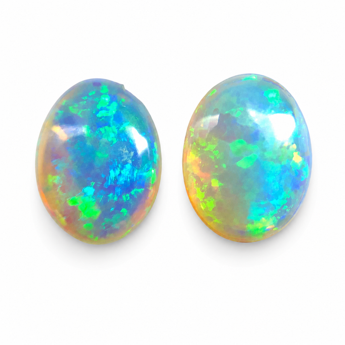 Australian jelly opal matched pair 2.53 carat total loose gemstone - Buy loose or customise