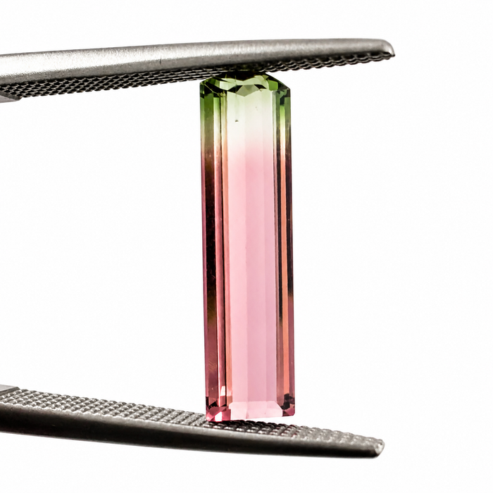 Watermelon tourmaline fancy baguette cut 1.73 carat loose gemstone - Buy loose or customise