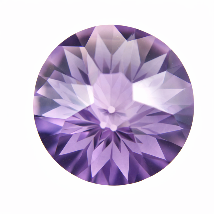 Amethyst unique German laser flower mixed cut 10.60 carat loose gemstone - Buy loose or customise