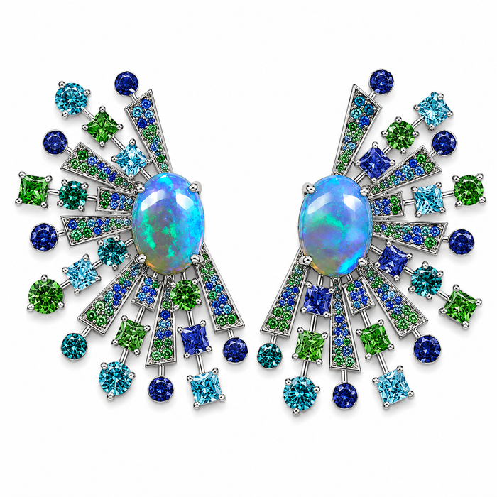 Australian jelly opal matched pair 1.67 carat total loose gemstone - Buy loose or customise