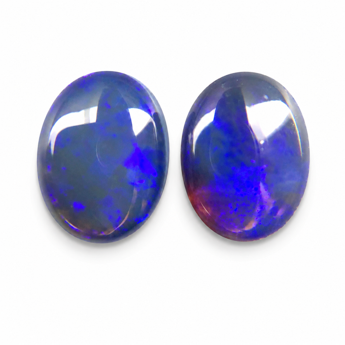 Australian jelly opal matched pair 2.63 carat total loose gemstone - Buy loose or customise
