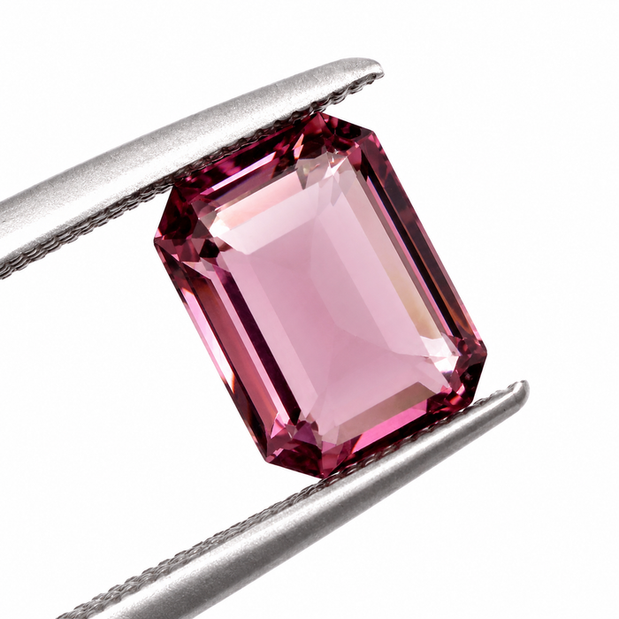 Pink Tanga garnet emerald cut 2.22 carats loose gemstone - Buy loose or customise