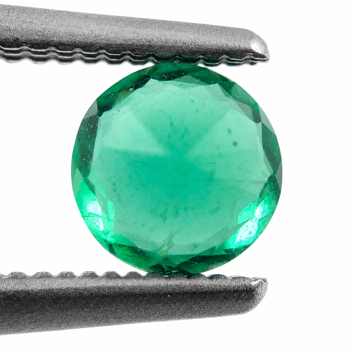 Emerald round brilliant cut 0.48 carat loose gemstone - Make a custom order
