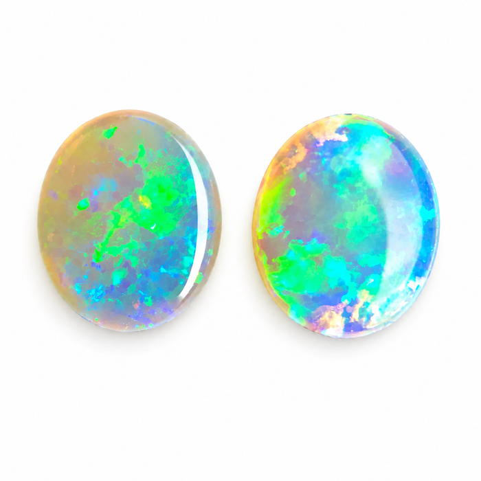 Australian jelly opal matched pair 1.17 carat total loose gemstone - Buy loose or customise