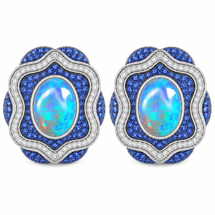 Australian jelly opal matched pair 1.67 carat total loose gemstone - Buy loose or customise