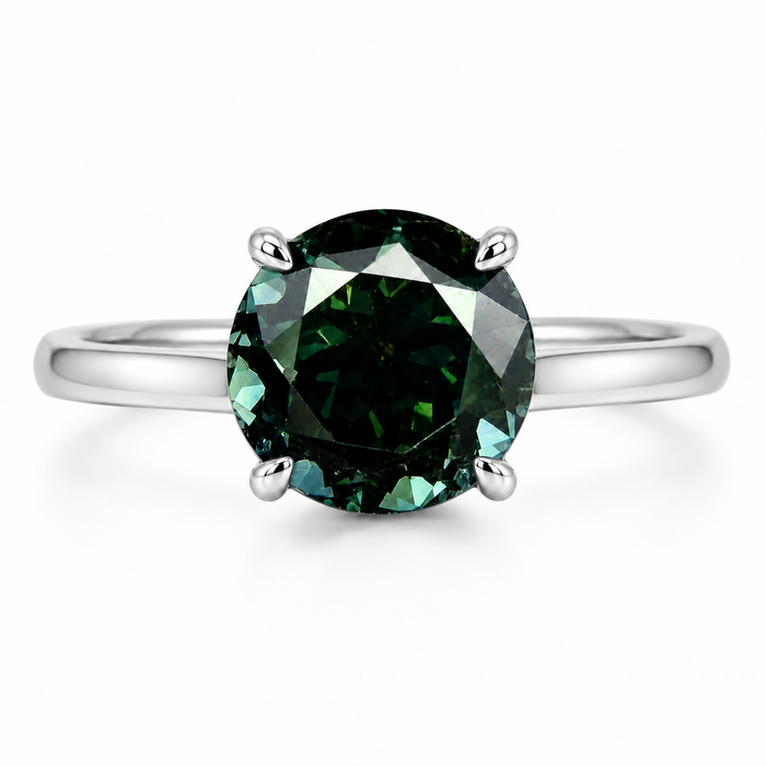 Australian Dark Teal sapphire 0.83 round brilliant cut loose gemstone - Buy loose or customise