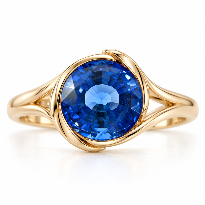 Natural blue Ceylon Sapphire oval cushion cut 6.8x6.2mm 1.71 carat gemstone