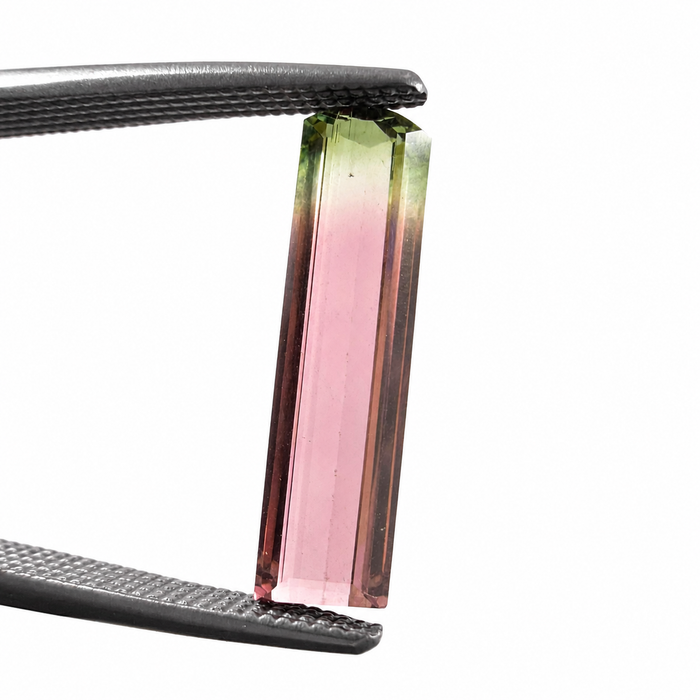 Watermelon tourmaline fancy baguette cut 1.73 carat loose gemstone - Buy loose or customise