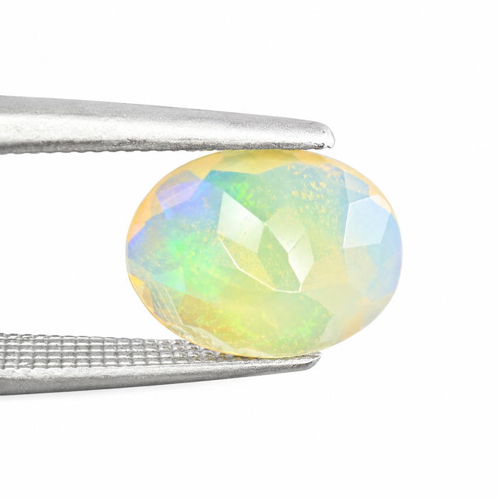 Ethiopian opal 1.28 carat faceted oval cut loose gemstone - Buy loose or make a custom order