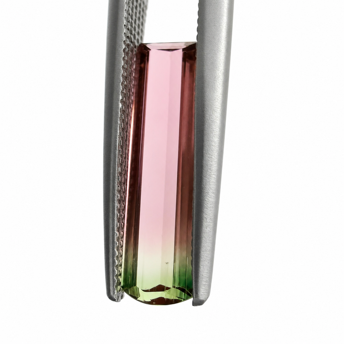 Watermelon tourmaline fancy baguette cut 1.73 carat loose gemstone - Buy loose or customise