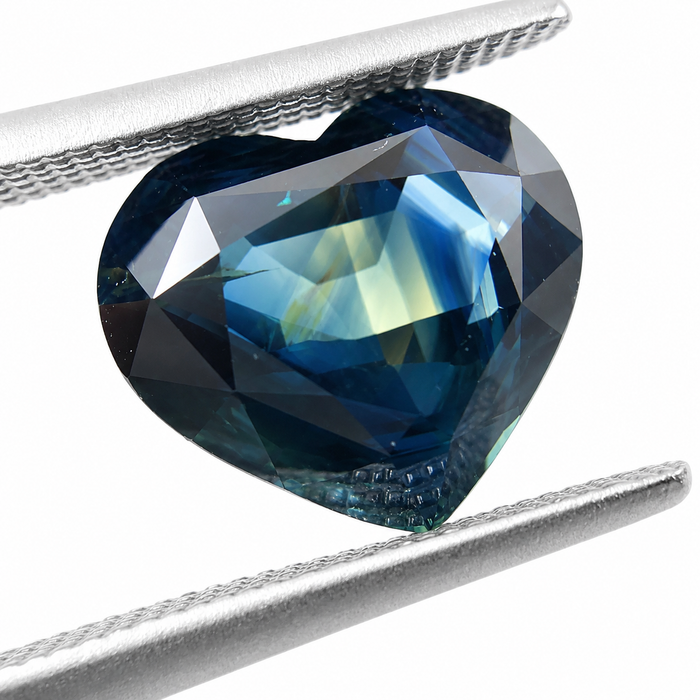 Pharaoh’s eye Australian Parti Sapphire heart cut 4.28 carats - Buy loose or customise
