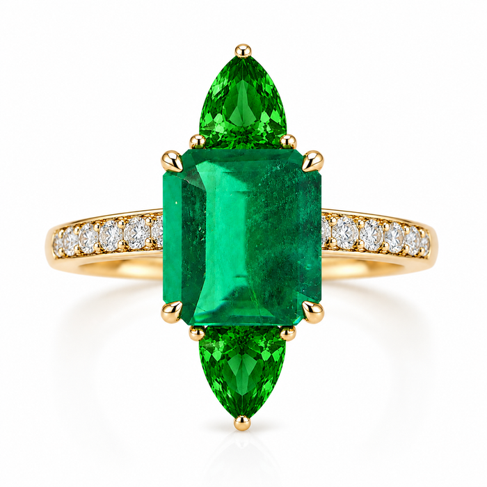 Emerald 0.97 carats Square emerald cut loose gemstone