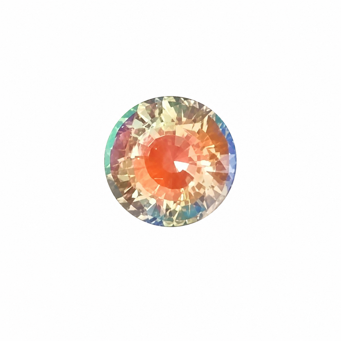 Rainbow moonstone 1.00 carat round brilliant cut loose gemstone
