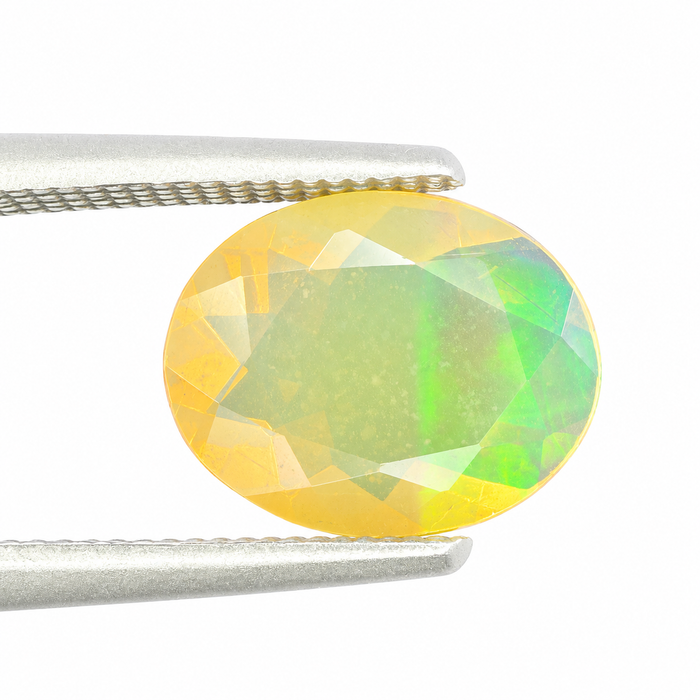 Ethiopian opal 1.28 carat faceted oval cut loose gemstone - Buy loose or make a custom order