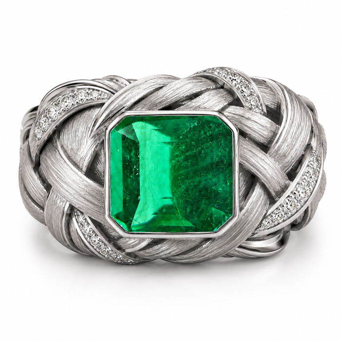 Emerald 0.97 carats Square emerald cut loose gemstone
