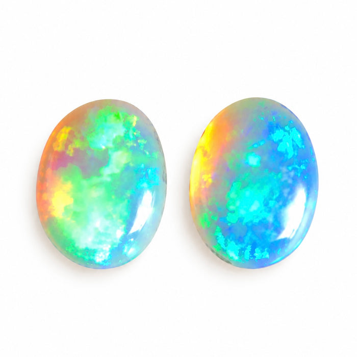 Australian jelly opal matched pair 1.43 carat total loose gemstone - Buy loose or customise