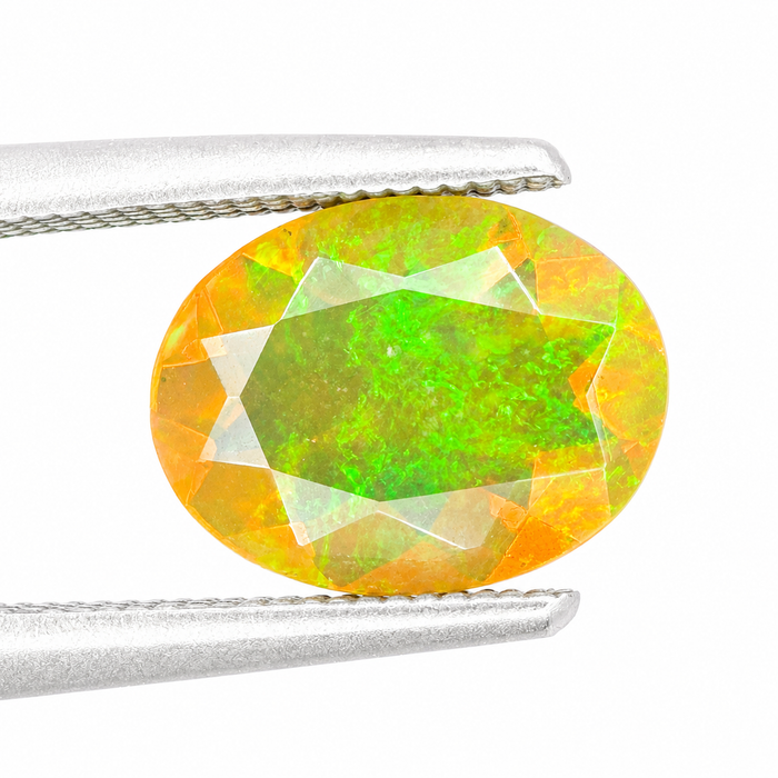 Ethiopian opal 1.07 carat faceted oval cut loose gemstone - Buy loose or make a custom order