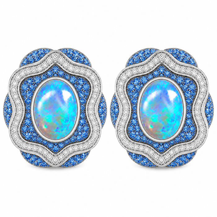 Australian jelly opal matched pair 1.67 carat total loose gemstone - Buy loose or customise