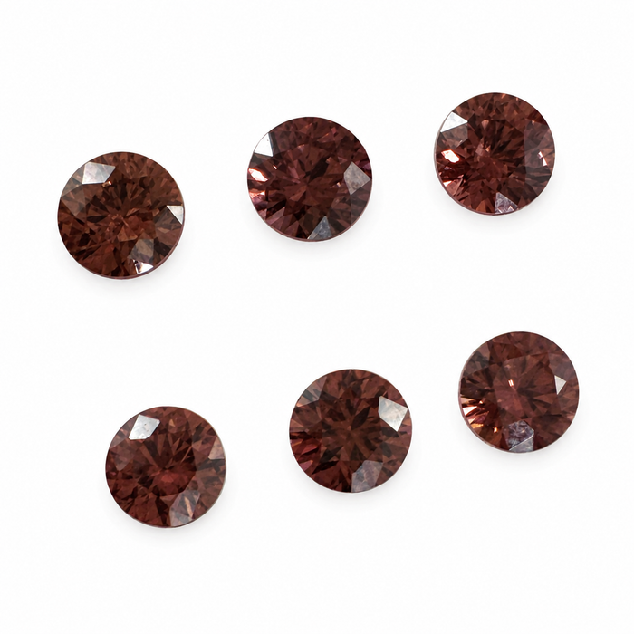 Red Zircon round cut 0.66-0.76ct 5x3mm approximately each loose gemstone - price is per stone - Buy loose or customise
