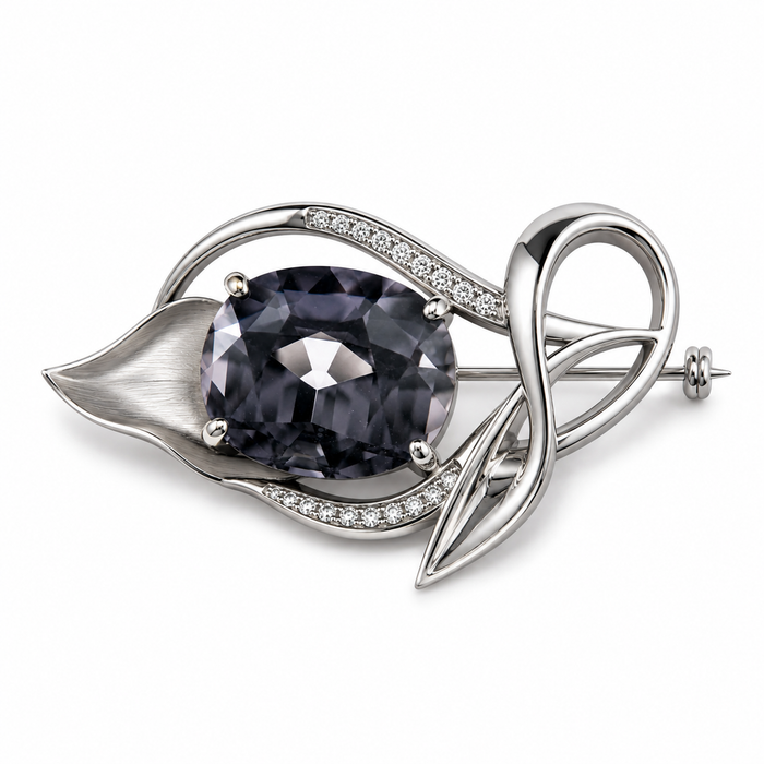 Silver Spinel oval cut 2.57 carat gemstone - Buy loose or Make your own custom jewelry