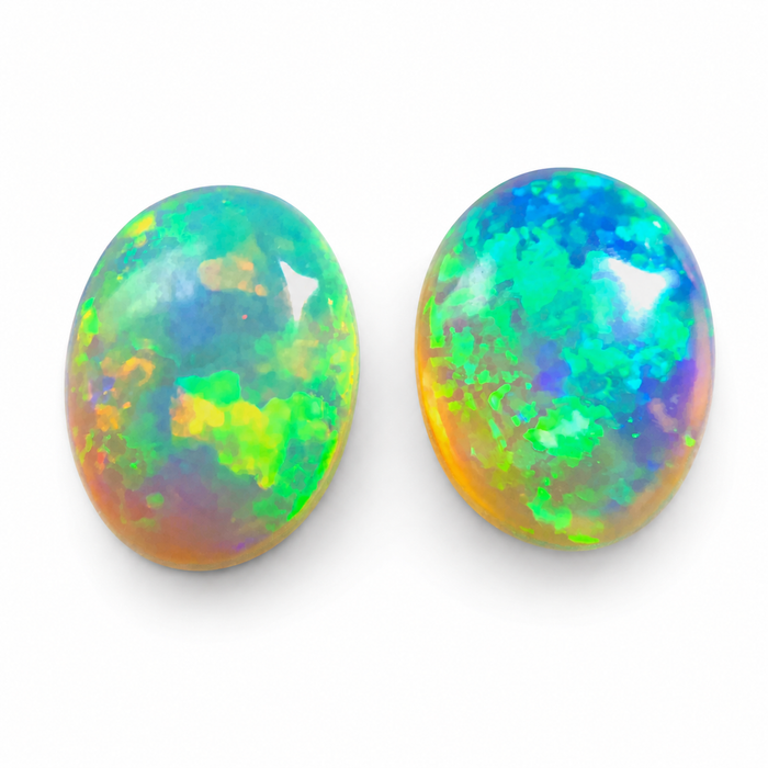 Australian jelly opal matched pair 2.53 carat total loose gemstone - Buy loose or customise